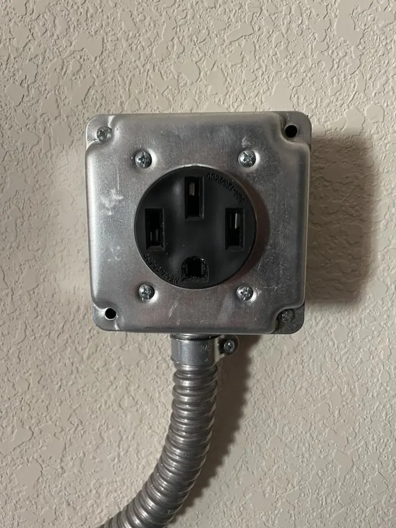 NEMA 14-50 outlet installed for Smart Home Electrical in Broadview Heights